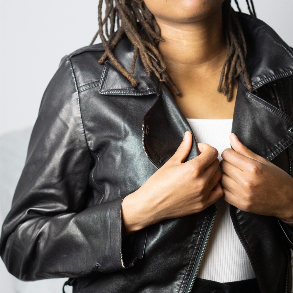 Vegan Leather Motorcycle Jacket